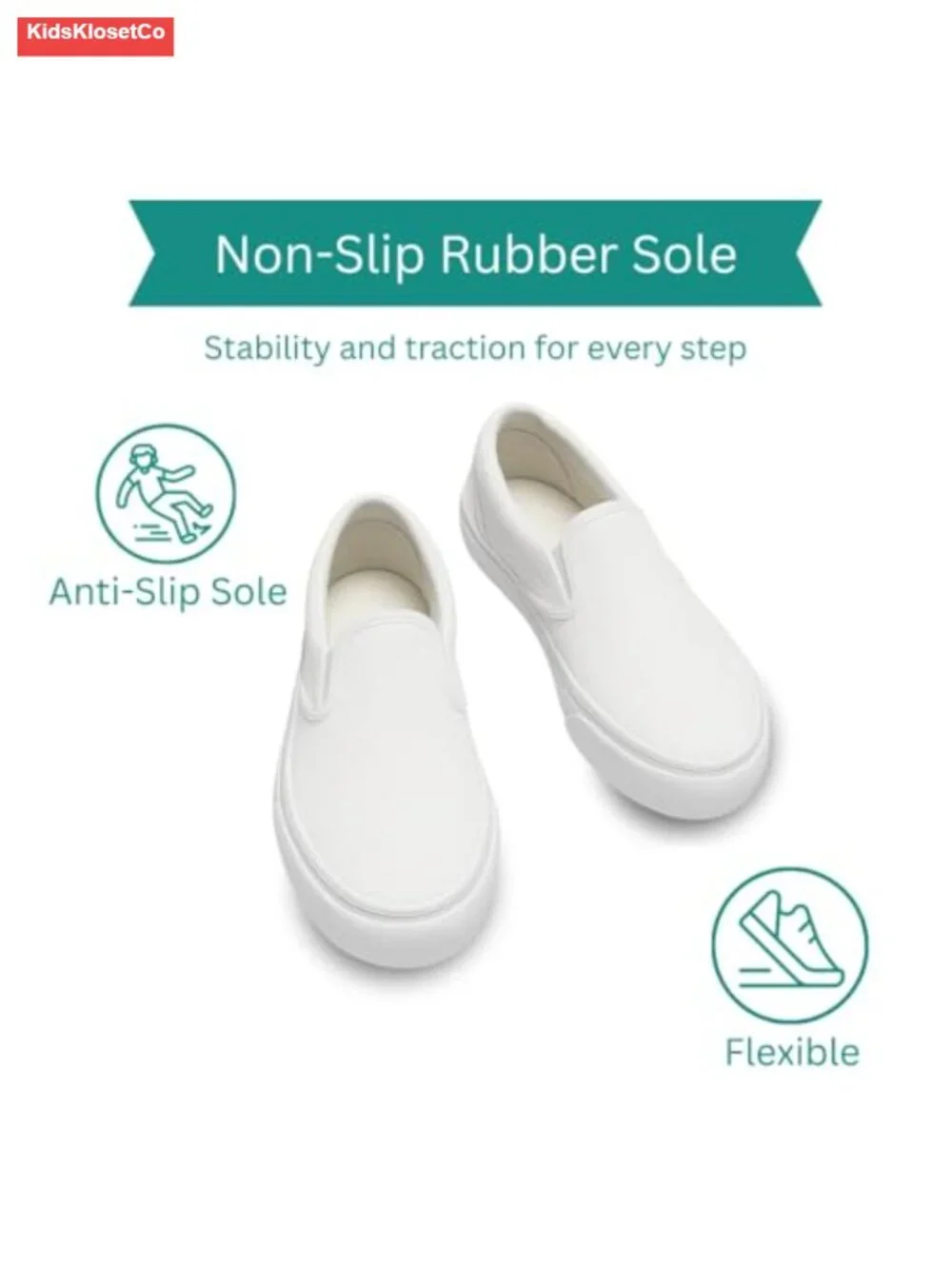 Canvas Slip-On Sneakers for Kids - Faux Leather Dress Shoes